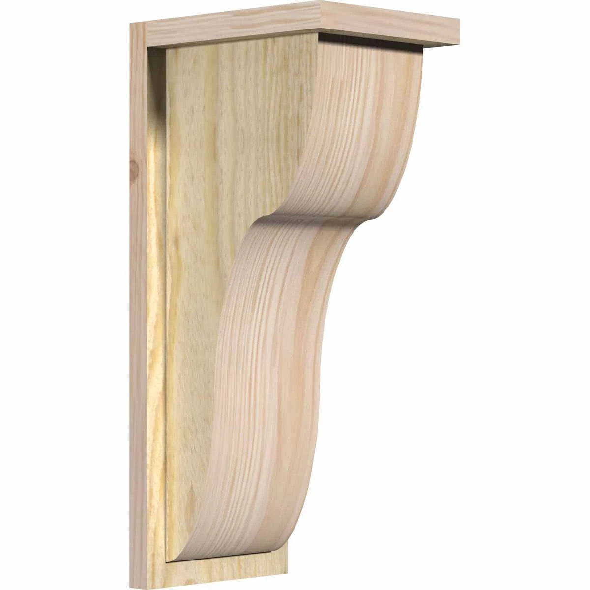 Carmel Rough Sawn Corbel w/Backplate, Douglas Fir H946