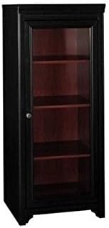 Antique Black Audio Cabinet with 2 Adjustable Shelves O823004