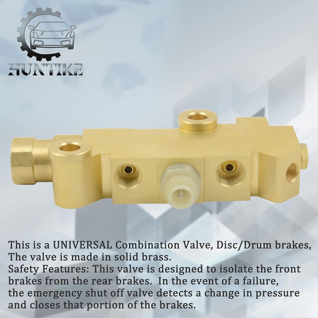 Brass Proportioning Valve Disc/Drum Brake Compatible with GM Street Rod Classic Car & Truck Pack of 2 C717132