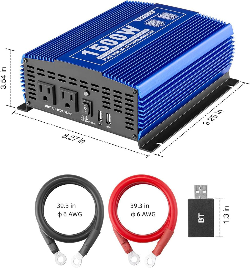 5000W Power Inverter 12V to 110V 4AC Outlets 2USB Ports S20499