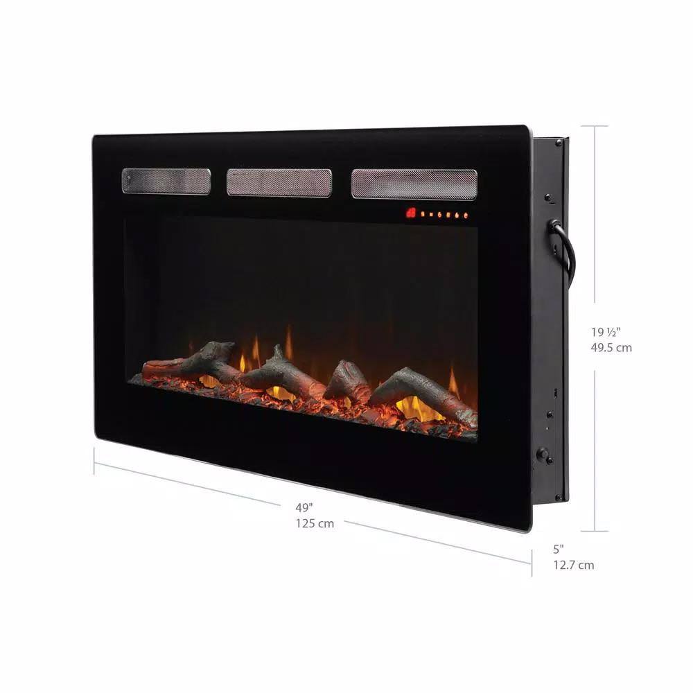 48 inch Wall/Built-In Electric Linear Fireplace D89859