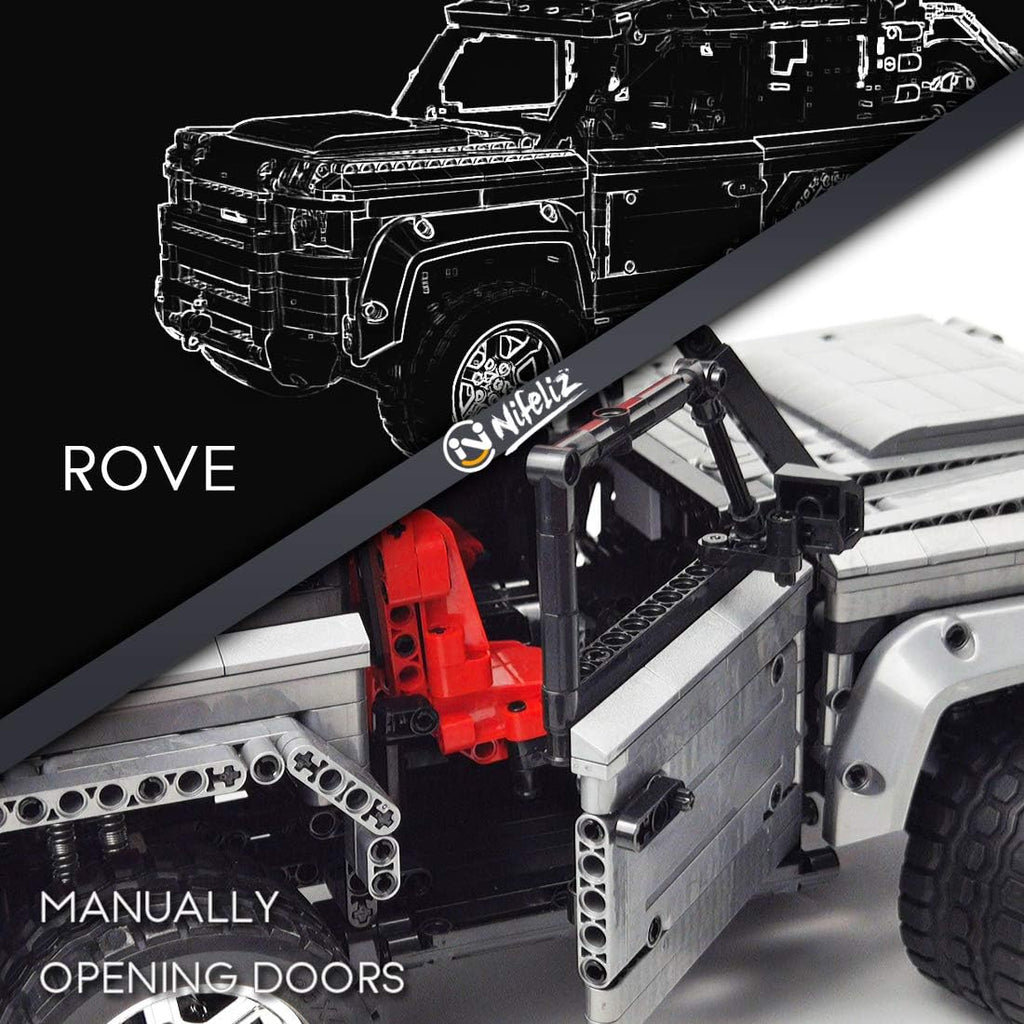 Off-Road Pickup 6X6 MOC Building Kit, 1:9 Scale Truck Model (3288 Pieces) O2028