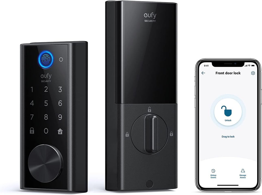 Smart Lock with Fingerprint Scanner and Touchscreen Keypad J870