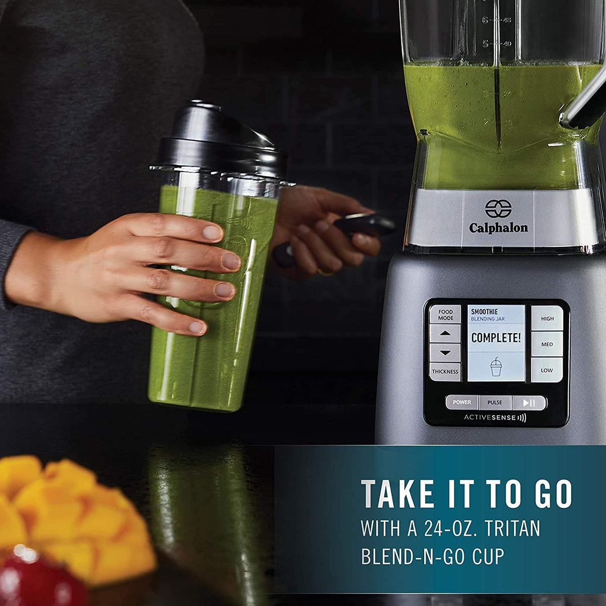 Dark Stainless Steel Blender with Blend-N-Go Cup B1570