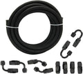 1/2" 8AN 16FT Nylon Stainless Steel Braided Fuel Line Kit C393970