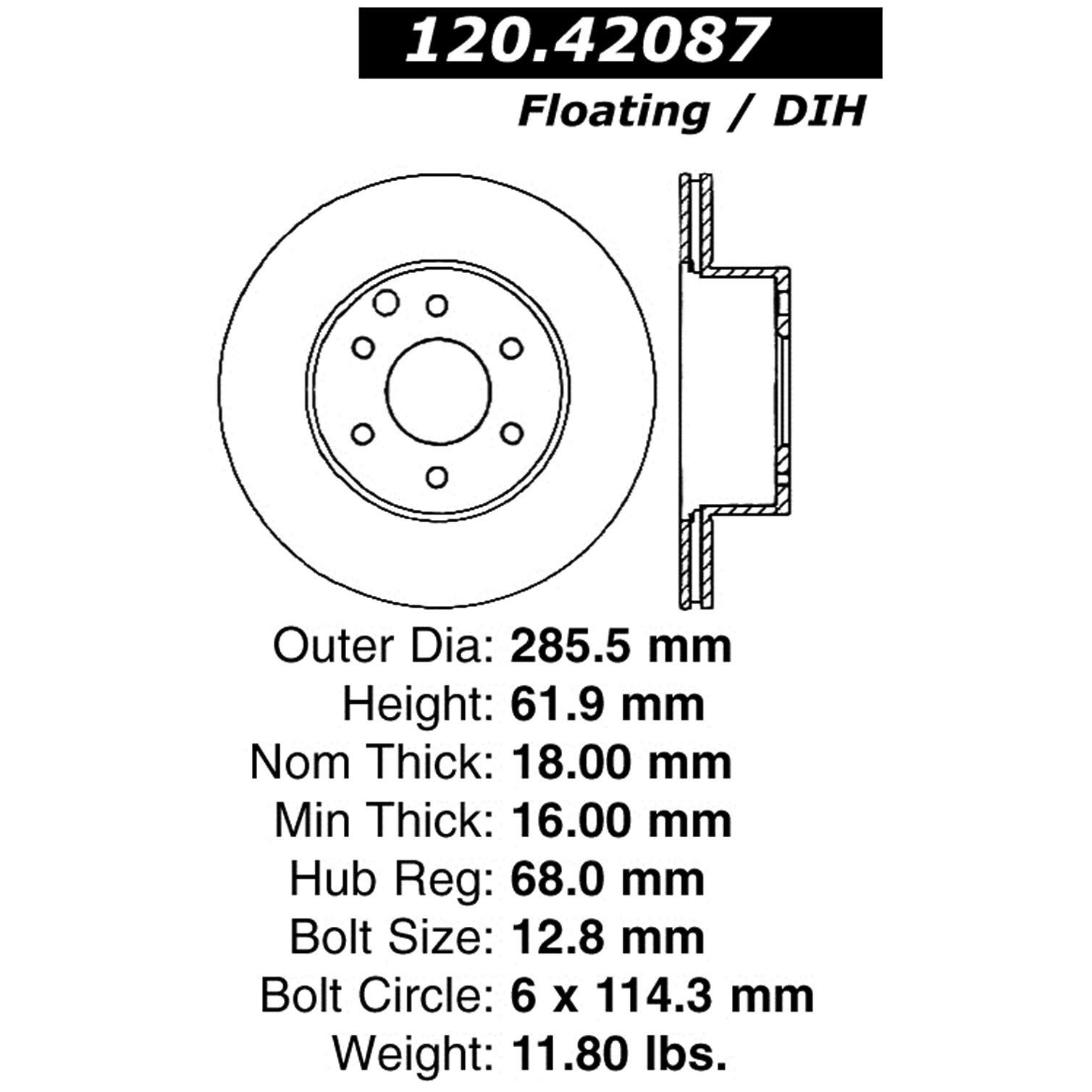 Slotted Brake Rotor E125