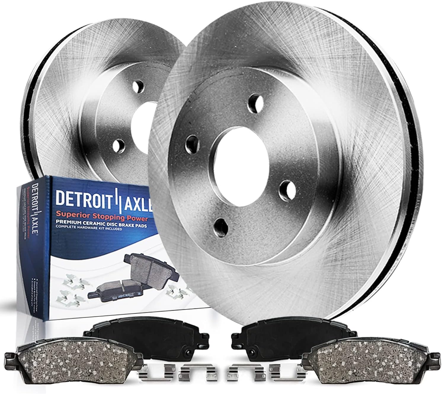 Front Disc Rotors + Brake Pads 4pc Set F60467