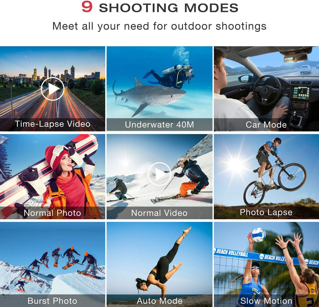 4K Waterproof Action Camera with 2 Batteries H880050