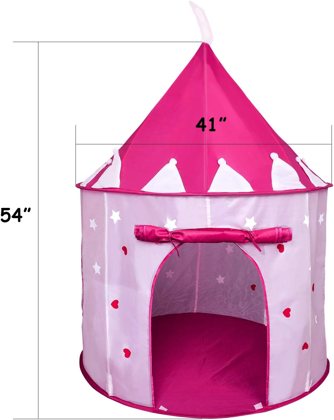 Pink Foldable Pop Up Play Tent for Kids B89881