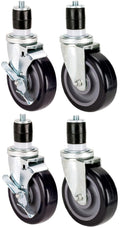 Set of 4 Expanding Stem Casters with and Without Brakes R97293