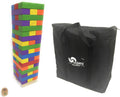 Colorful Tumbling Timber Tower with Dice and Carry Bag C53538