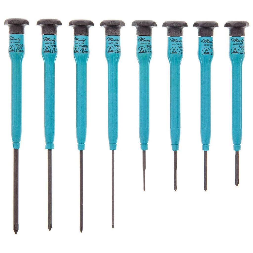 8 pc. JIS-Type S Screwdriver Set with Fixed ESD-Safe Handles D706467