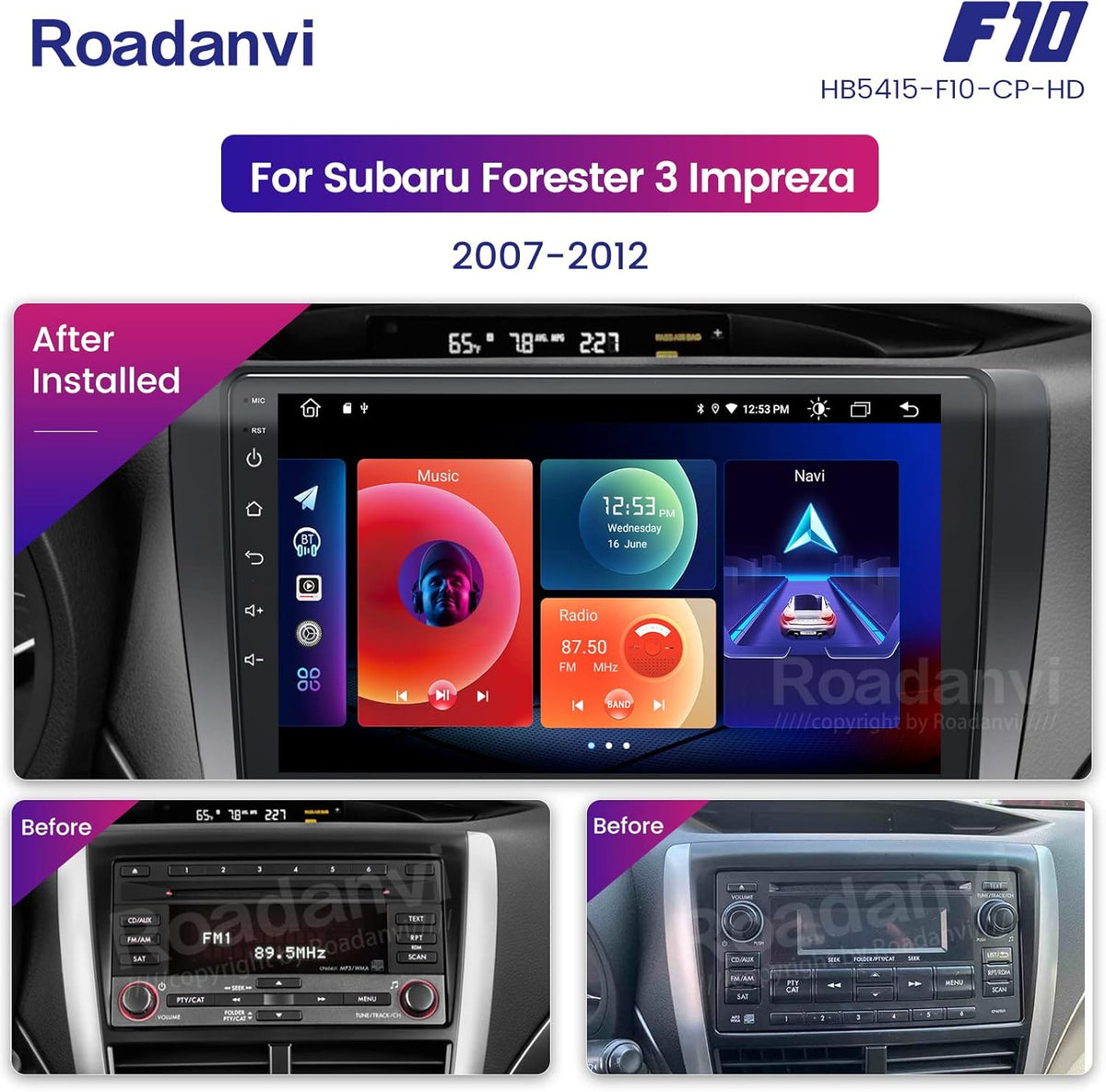Car Stereo Bluetooth Radio Touch Screen V207