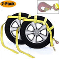 Tow Dolly Basket Strap with Twisted Snap Hooks, 2 inch Webbing, 12,000 lbs Breaking Strength, Tire Bonnet & Tire Net Q75084