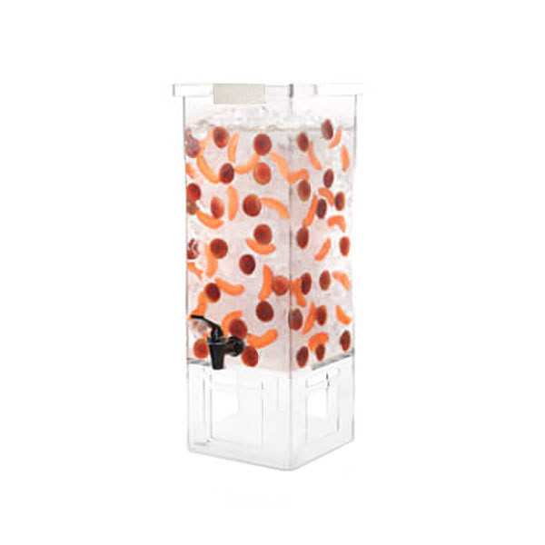 3 Gal Square Clear Acrylic Beverage Dispenser J12734