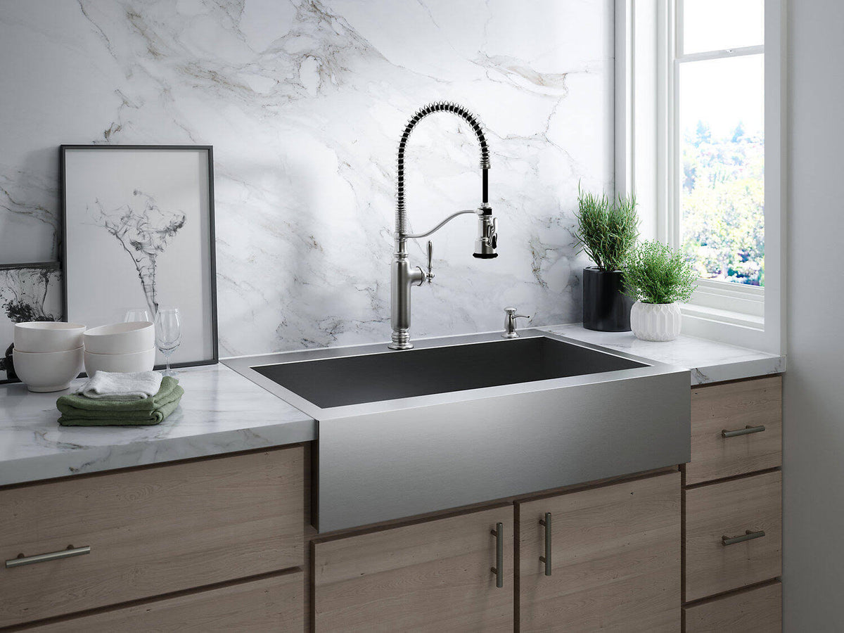 Vibrant Stainless Kitchen Sink Faucet D20727