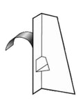 Single-Wing Easel, 6" Tall x 1-1/4" Wide, White Text Board, PK/50 C5922