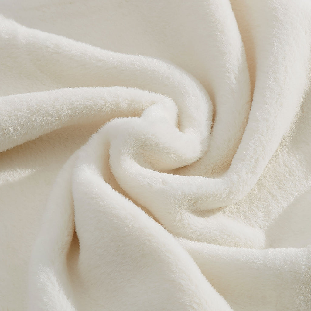 Beige Faux Rabbit Fur Sofa S283