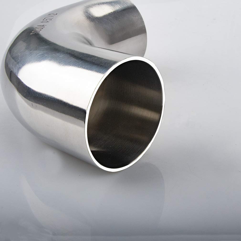 Stainless Steel 3.5" 90 Degree Mandrel Bend Exhaust Elbow, 14GA .078" Wall, 1.5" Leg, Pack of 2 F59205