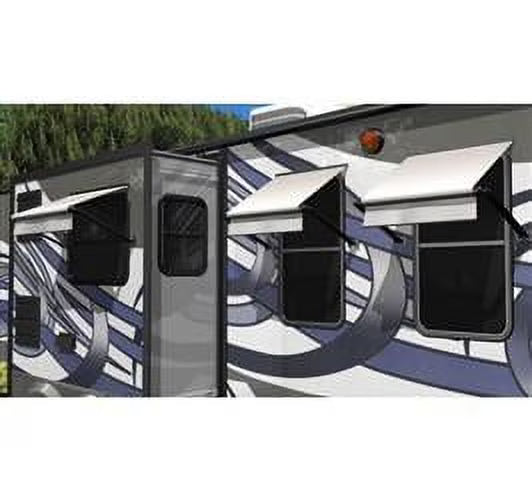 Black Solid 9FT Standard Window Awning Roller Z699838