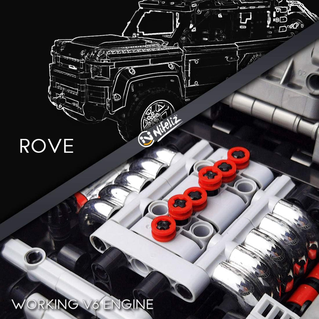 Off-Road Pickup 6X6 MOC Building Kit, 1:9 Scale Truck Model (3288 Pieces) O2028