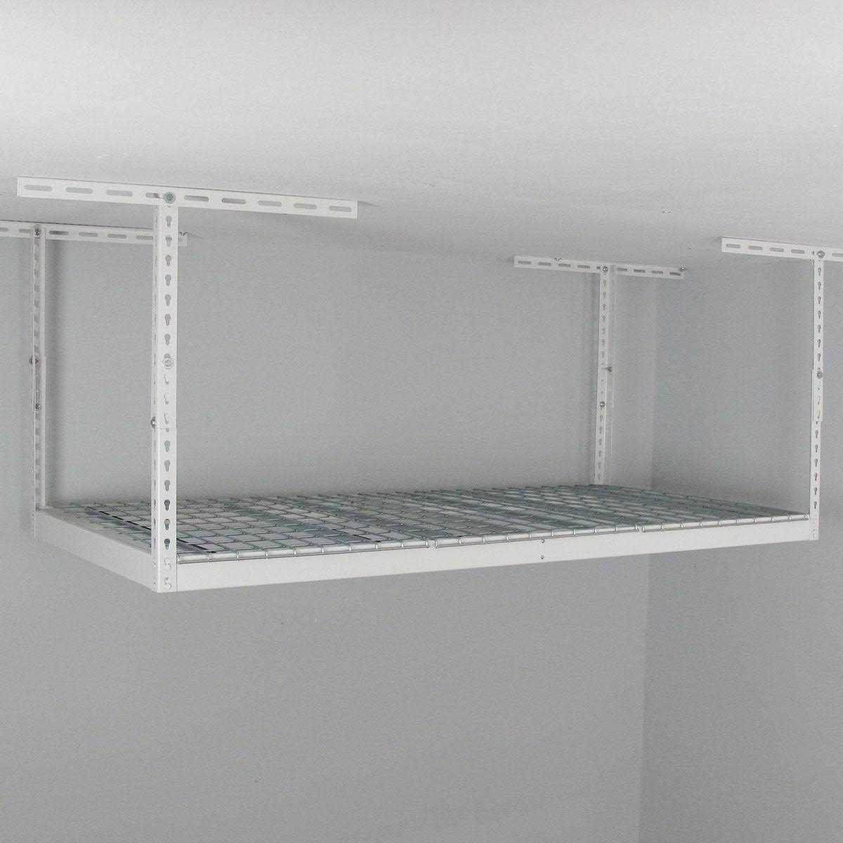 Overhead Garage Storage Rack White F297886