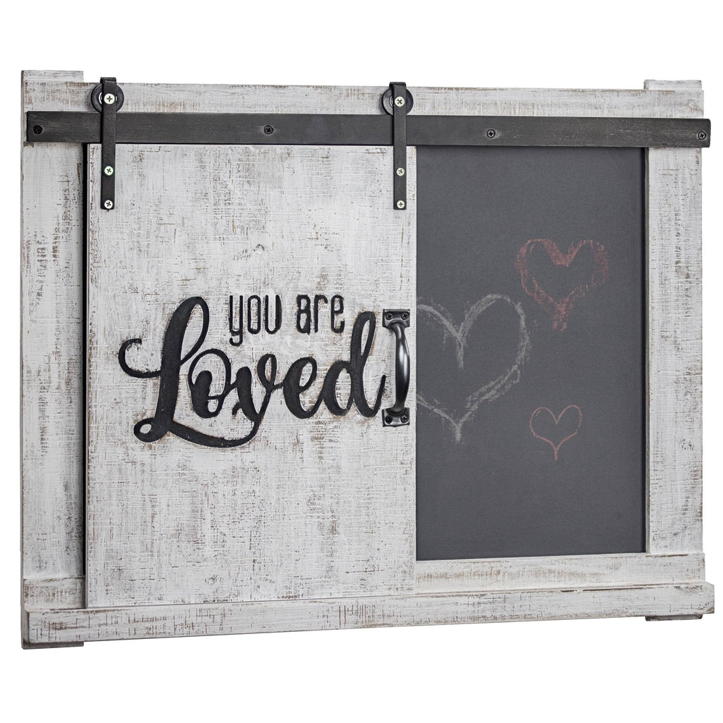 White Wall Mounted Chalkboard Message Board F952