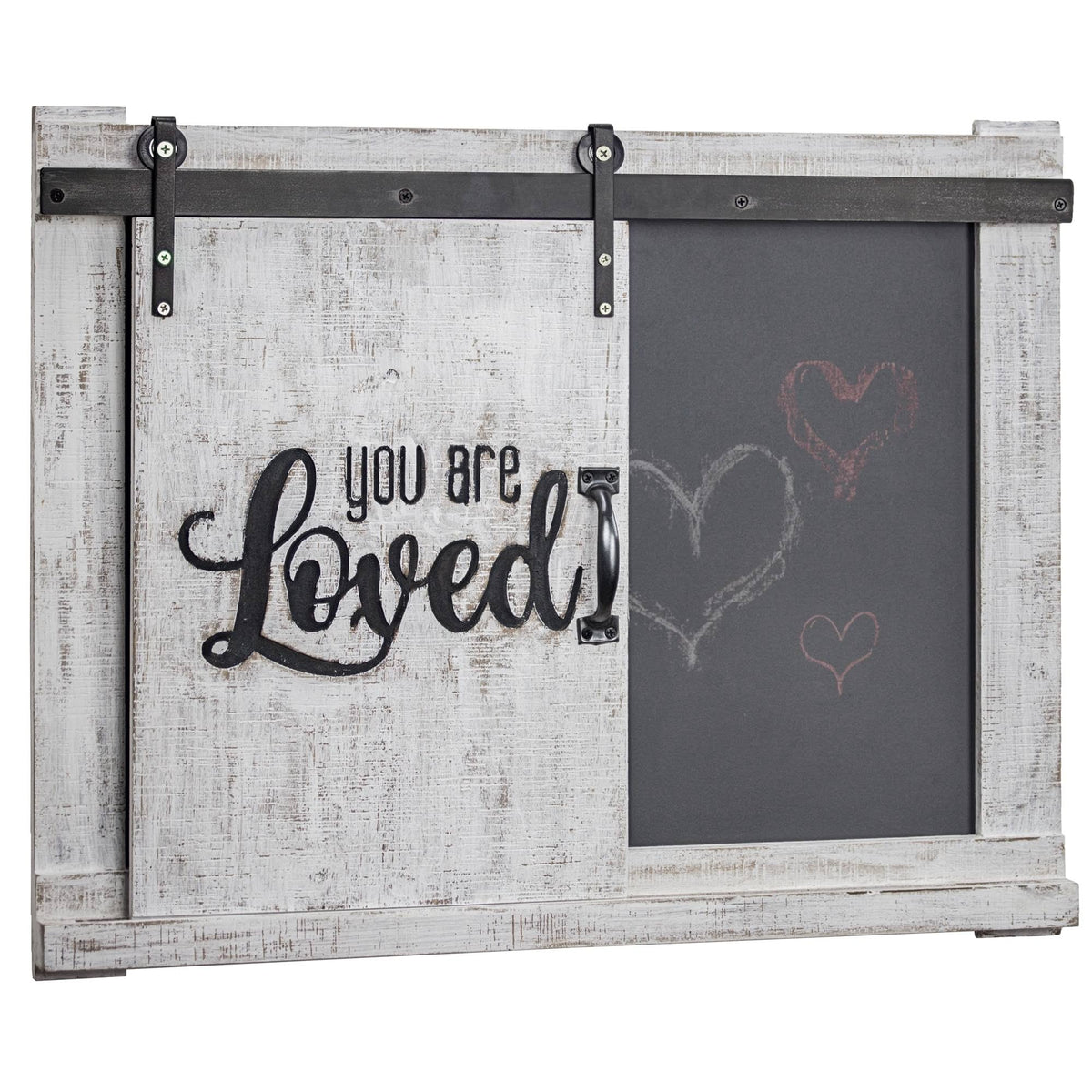 White Wall Mounted Chalkboard Message Board F952