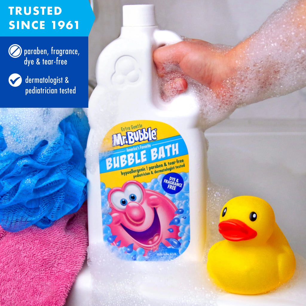 Extra Gentle Bubble Bath, Dye and Fragrance Free, 16 fl oz M5117