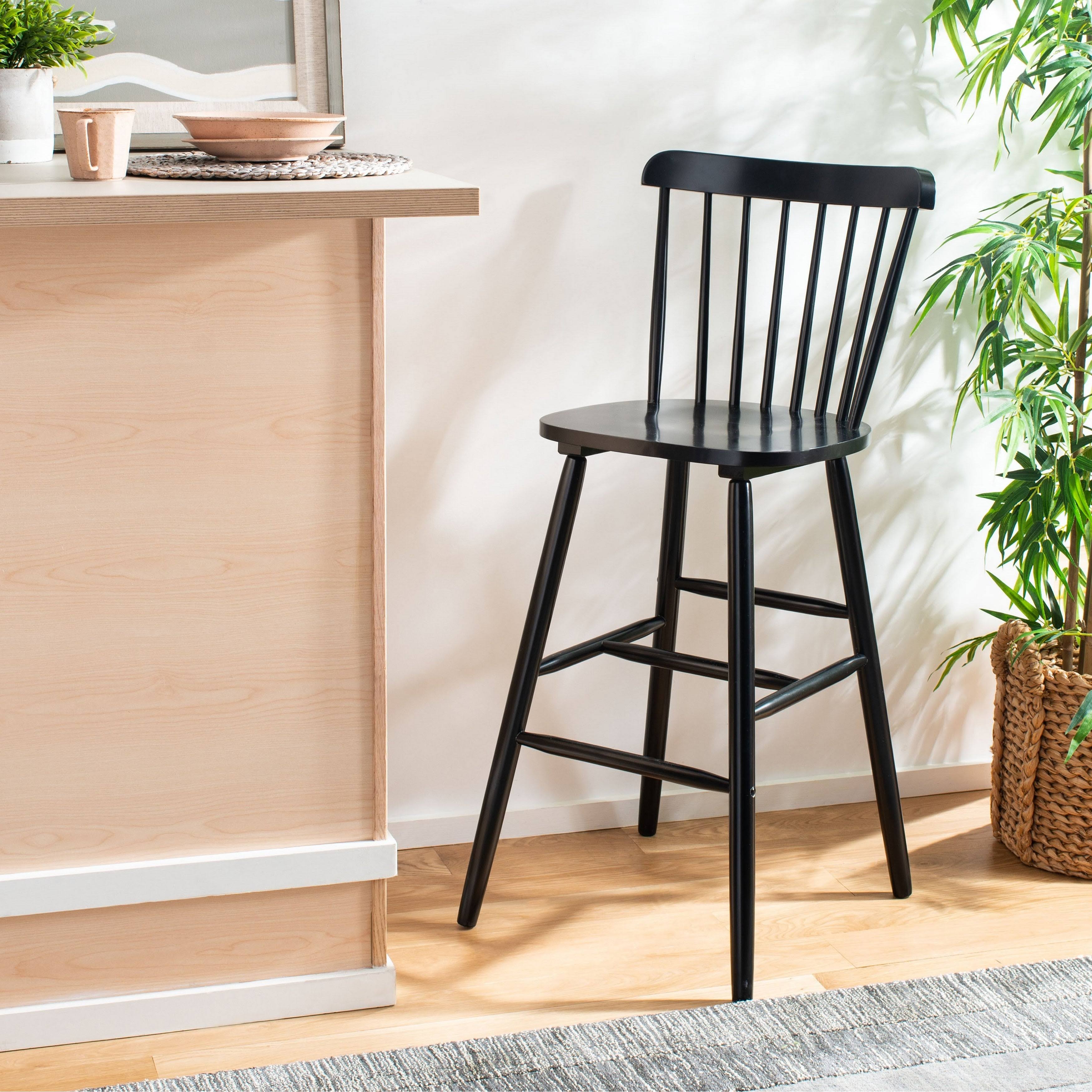 Black Bar Stool Set of 2 W1561