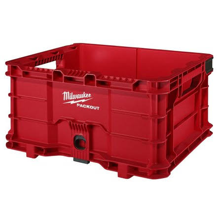 18.6 in. Tool Storage Crate Bin with Carrying Handles S647