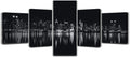 Black and White Cityscape Canvas Print Framed Wall Art 50x24inch D863