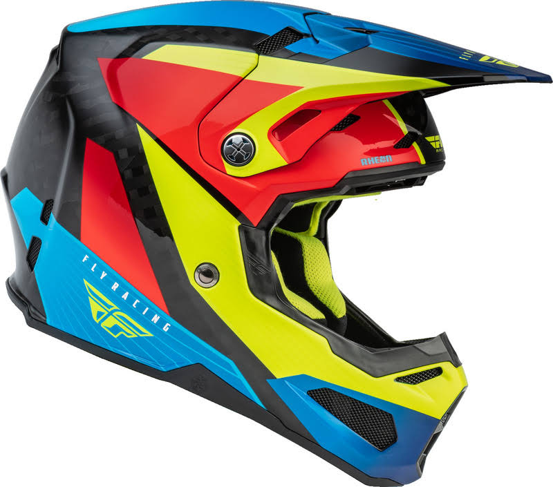 XX-Large Hi-vis/blue/red Carbon Helmet D378