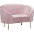 Pink and Gold Velvet Accent Chair B521