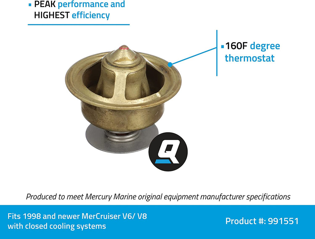 Thermostat 160 deg for 1998 and newer GM V-6 & V-8 engines with closed cooling D459