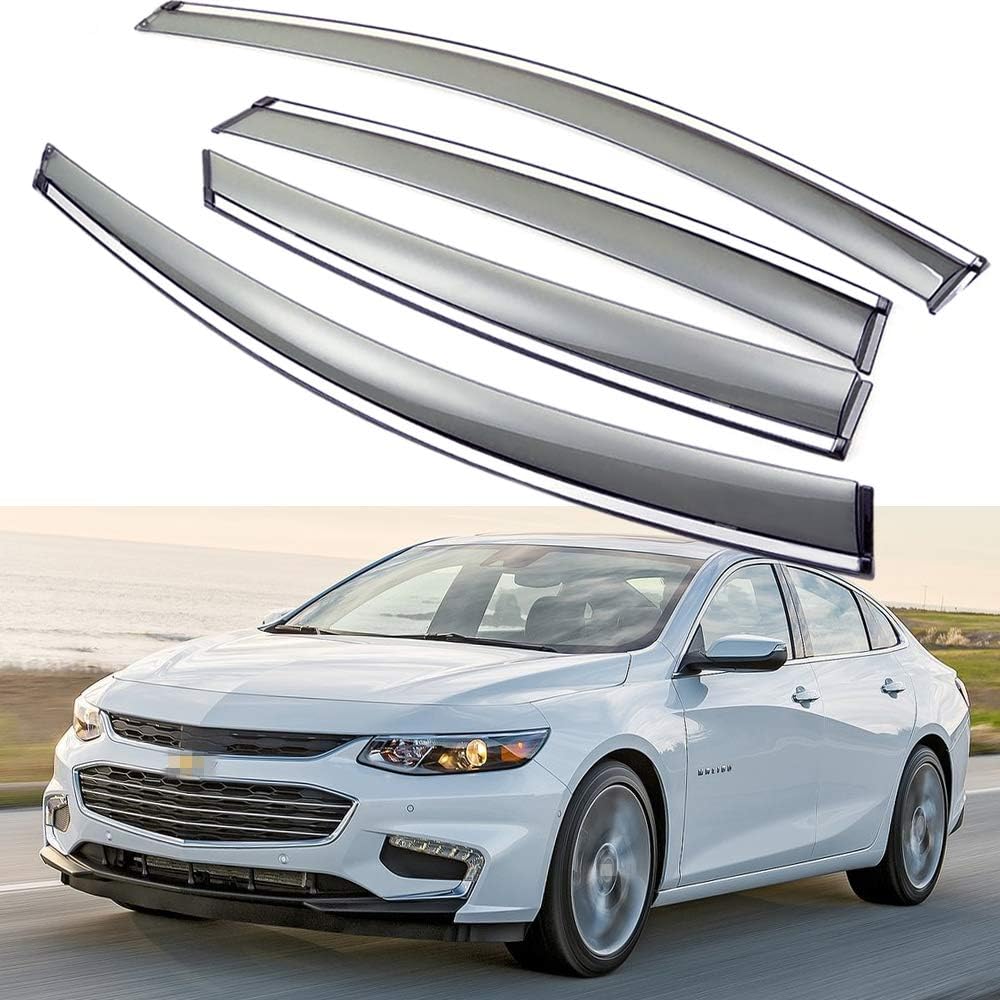 Car Window Visor Vent Shade Deflector Sun/Rain Guards Pack of 2 X9899