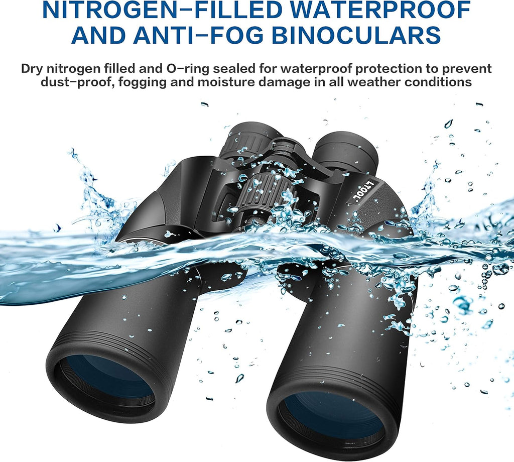 10x50 HD High Power Binoculars with Carrying Case and Neck Strap U7414