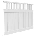 White Vinyl Closed Picket Top Fence Panel Z845606