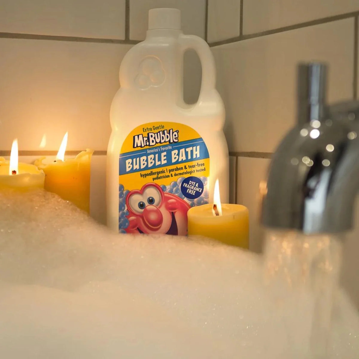 Extra Gentle Bubble Bath, Dye and Fragrance Free, 16 fl oz M5117
