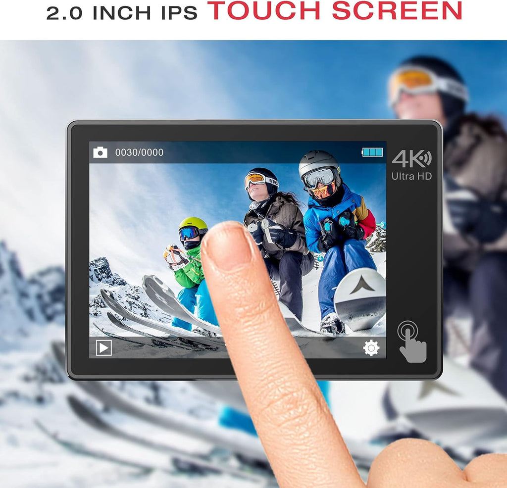 4K Waterproof Action Camera with 2 Batteries H880050