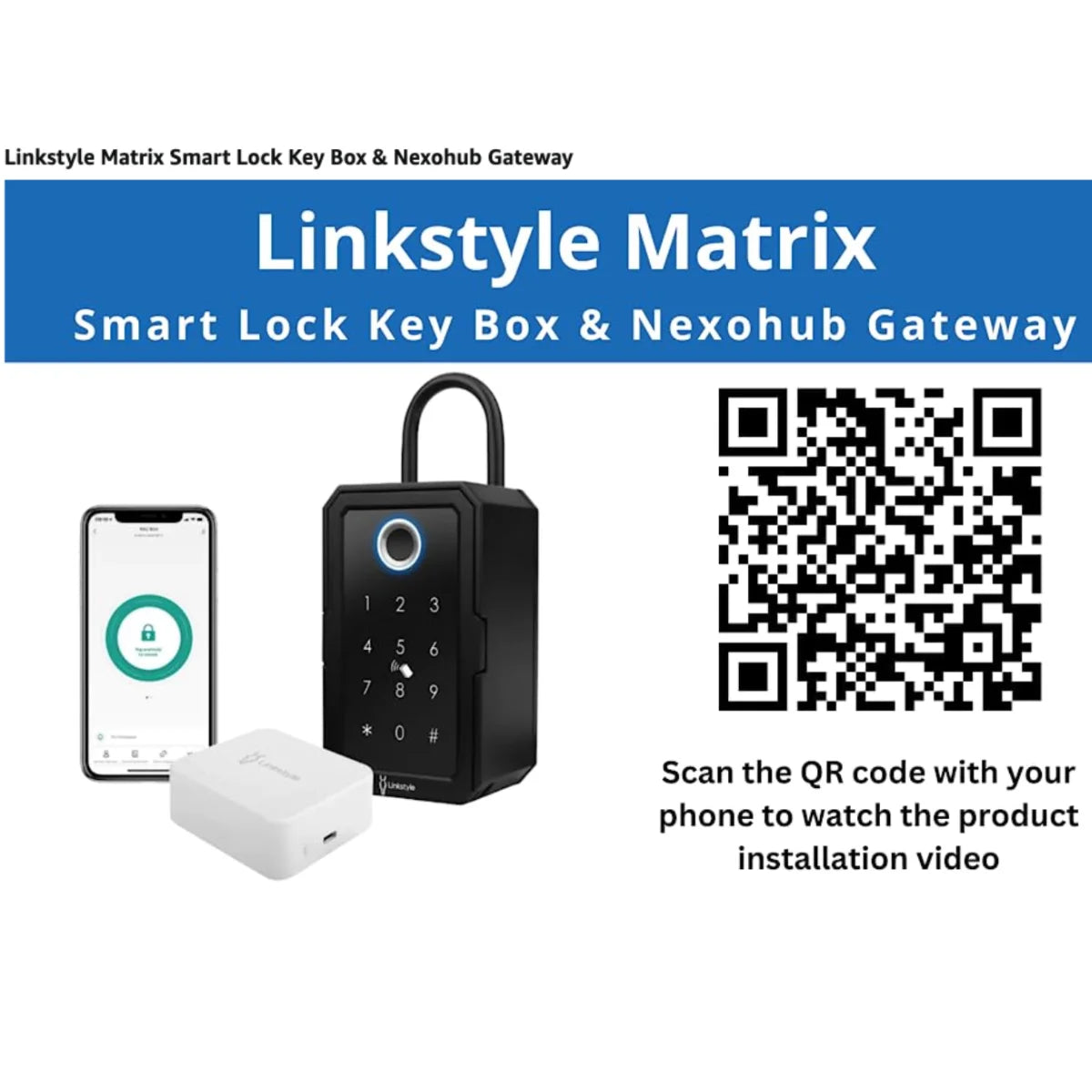 Key Lock Box with Wifi Hub, Wall Mount, 4 Lock Modes M998984