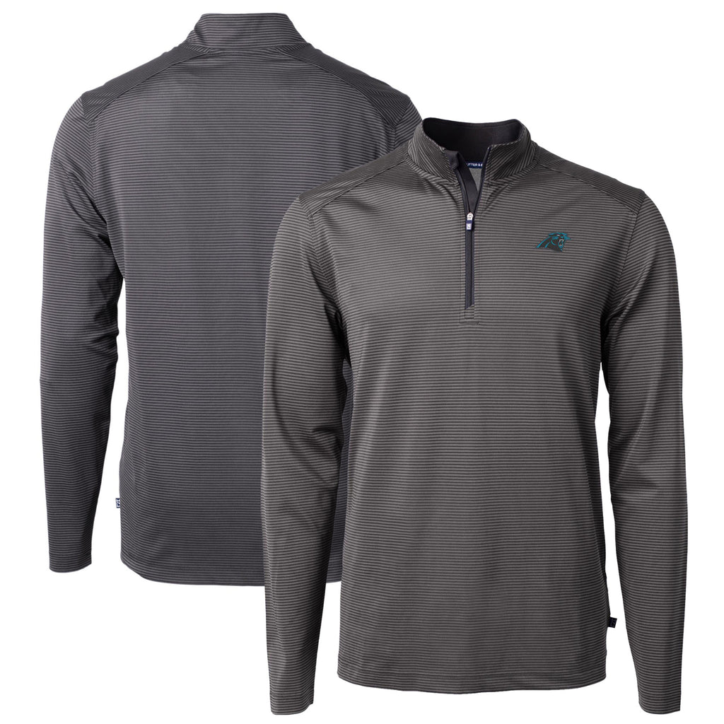 Men's Black Gray Recycled Quarter-Zip Pullover Top S726873