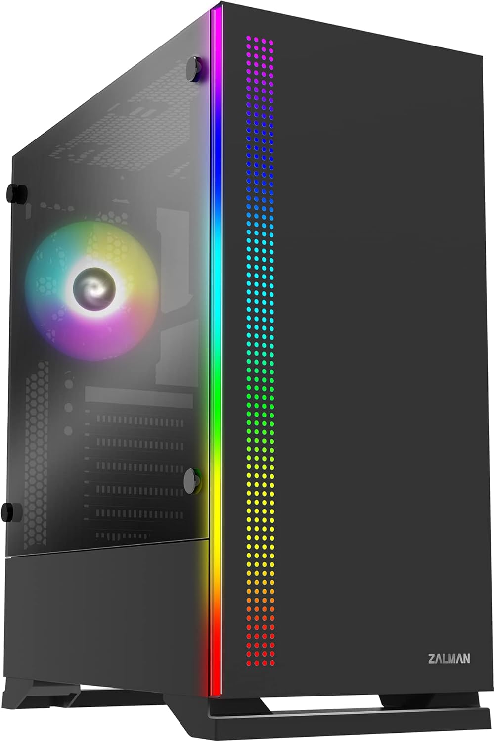 Black Medium Tower ATX Case with Glass Panels K618