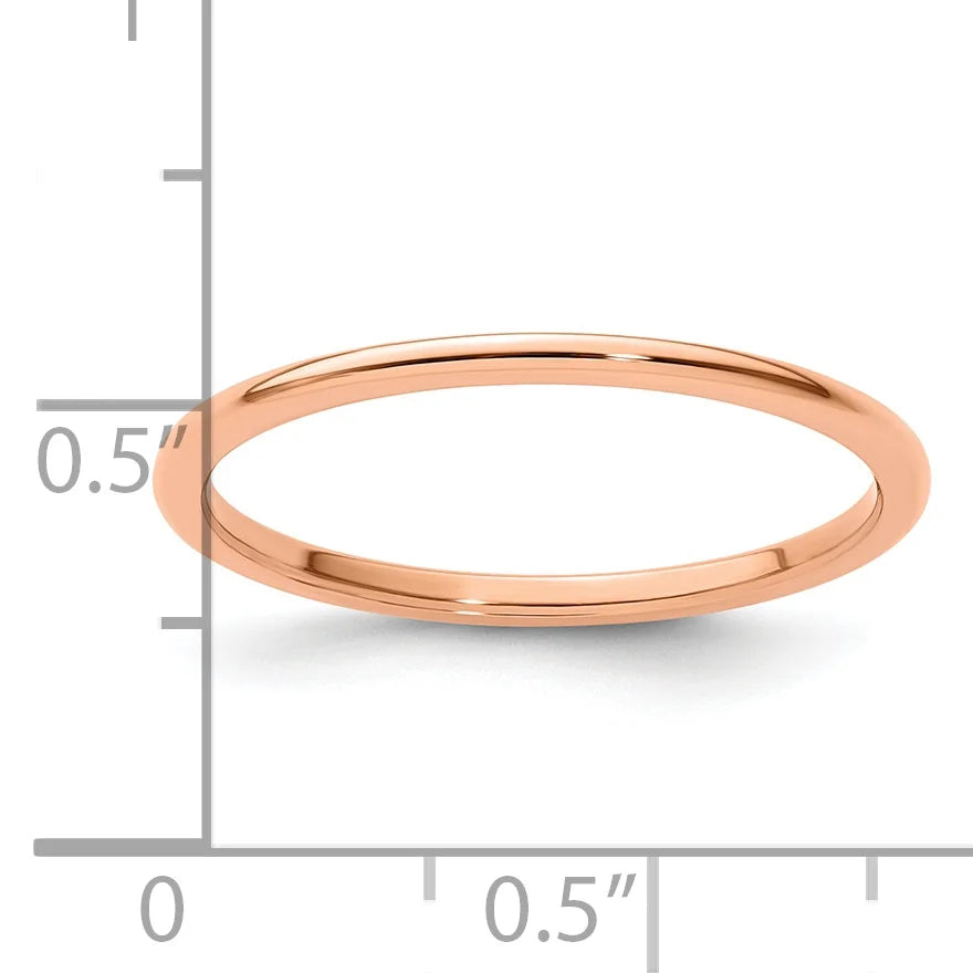 10K Rose Gold Stackable Band Ring J5692