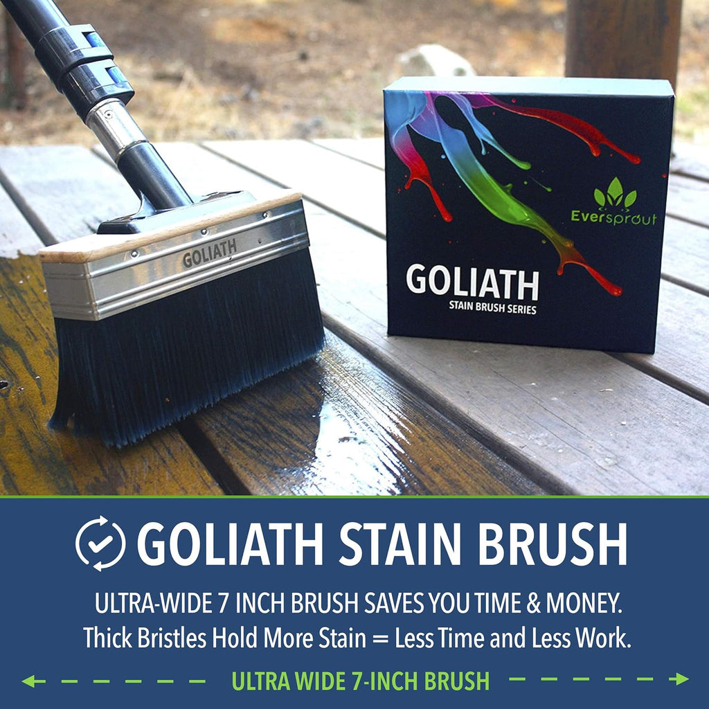 Deck Stain Brush & Extension Pole Combo, 7-Inch, Pack of 2 Q3363