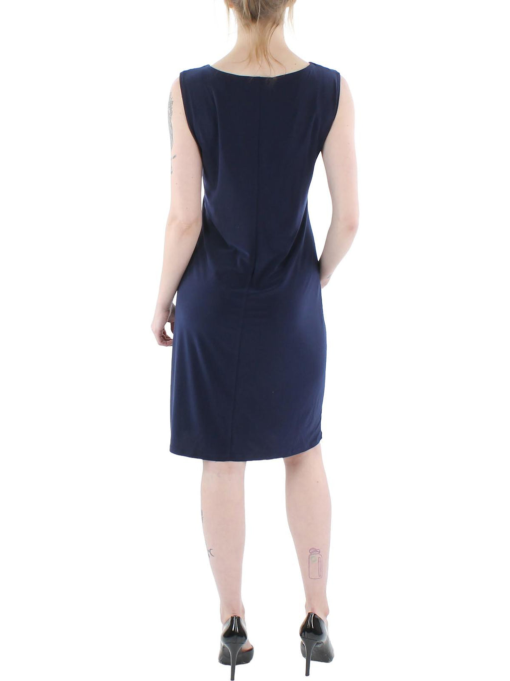 Metallic Sleeveless Shift Dress V30374