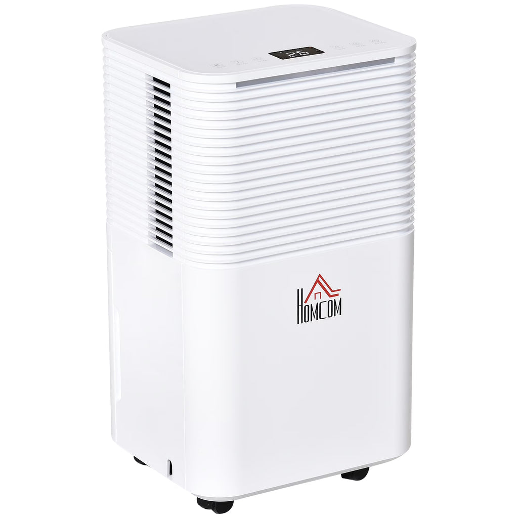 Portable Electric Dehumidifier with LED Display, 21pt/Day, White F14506