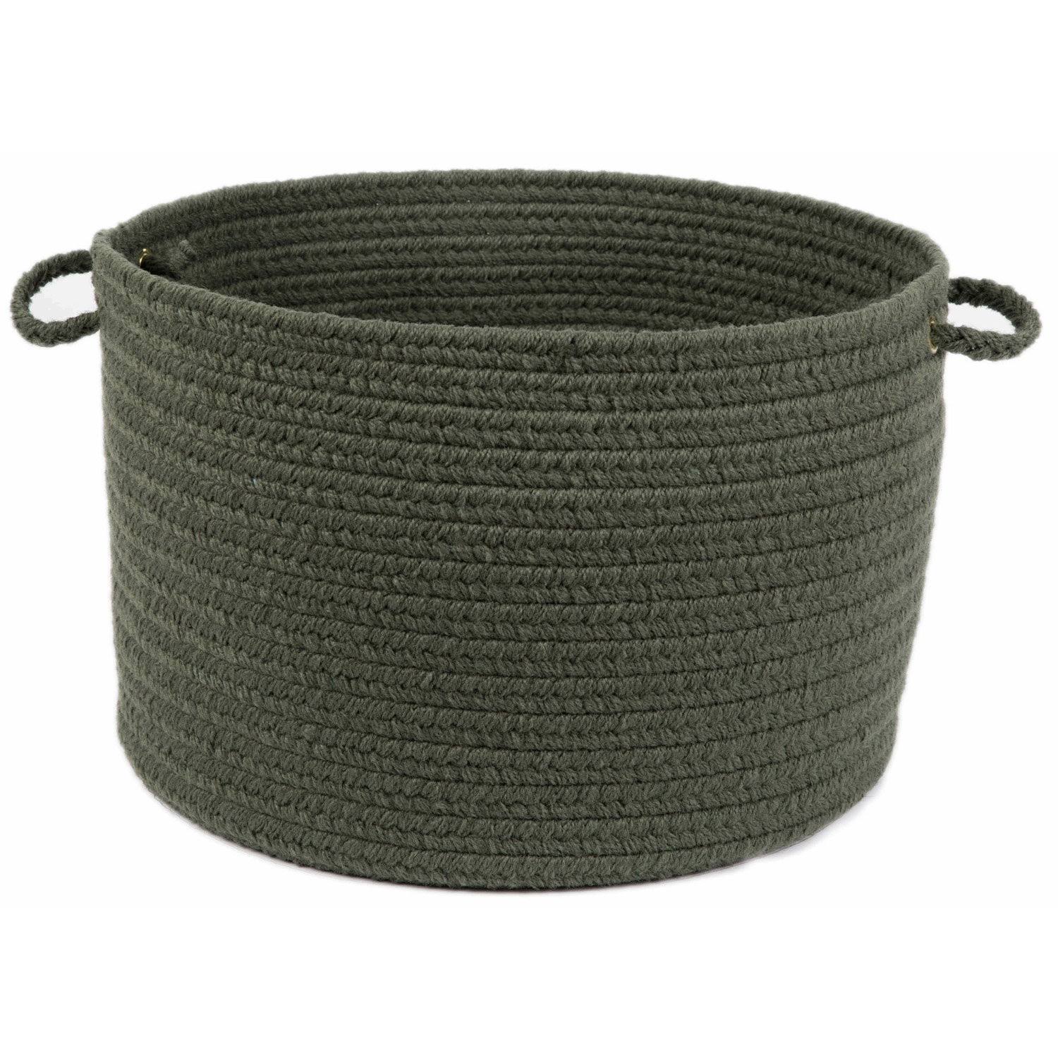 Dark Sage Braided Storage Basket N7386