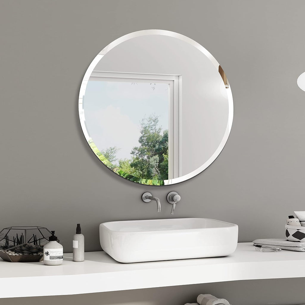 Scalloped Frameless Wall Mirror 17.7x23.6 in Y39939