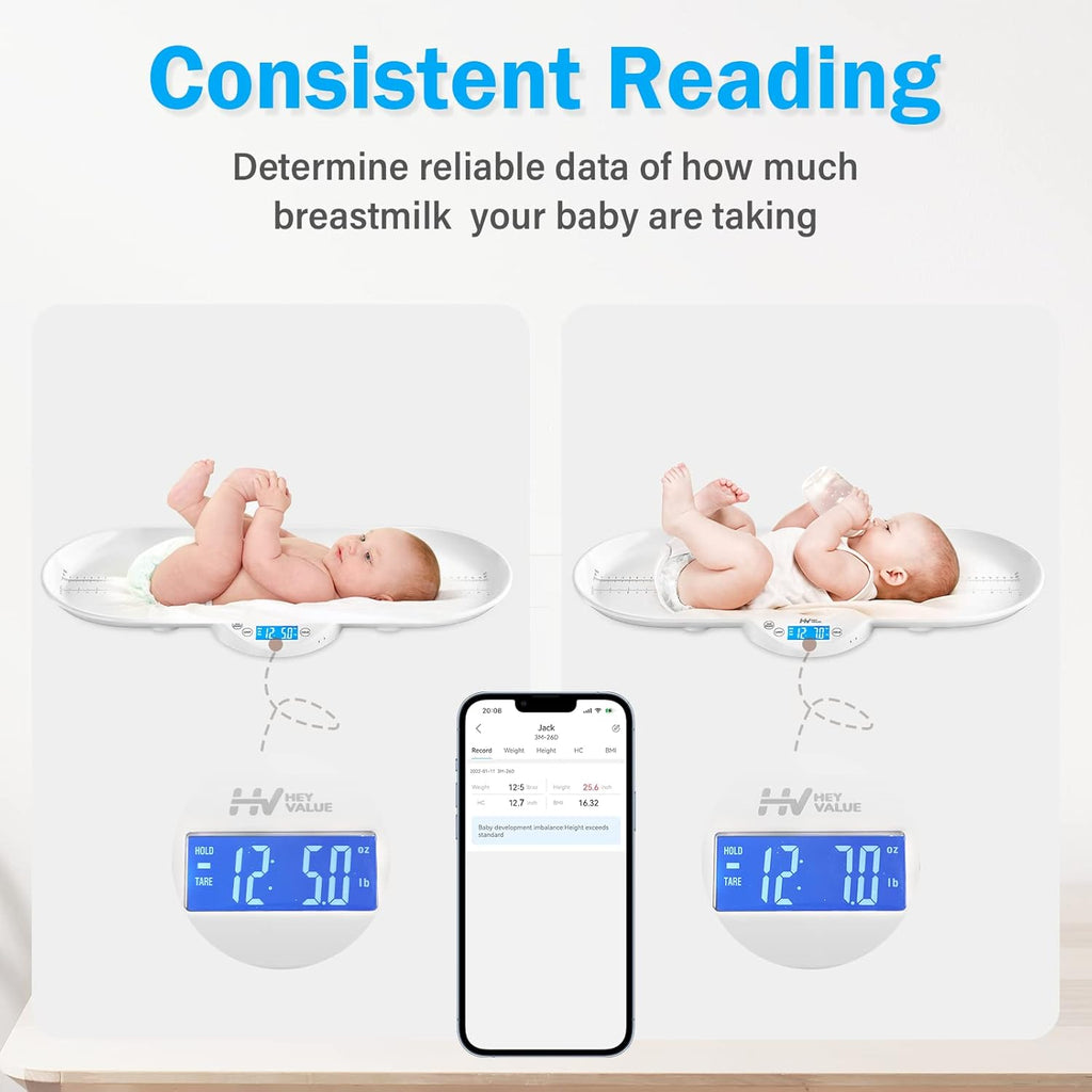 Pack of 2 Digital Baby Scale with Hold Function, LCD Display, ± 0.1oz D4459
